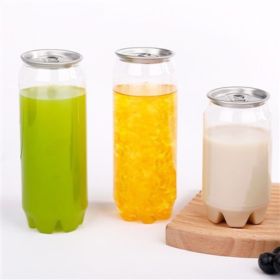 300ml 500ml 1000ml Vażett tal-Kandju tal-PET ċara tal-plastik tal-grad tal-ikel b'għatu